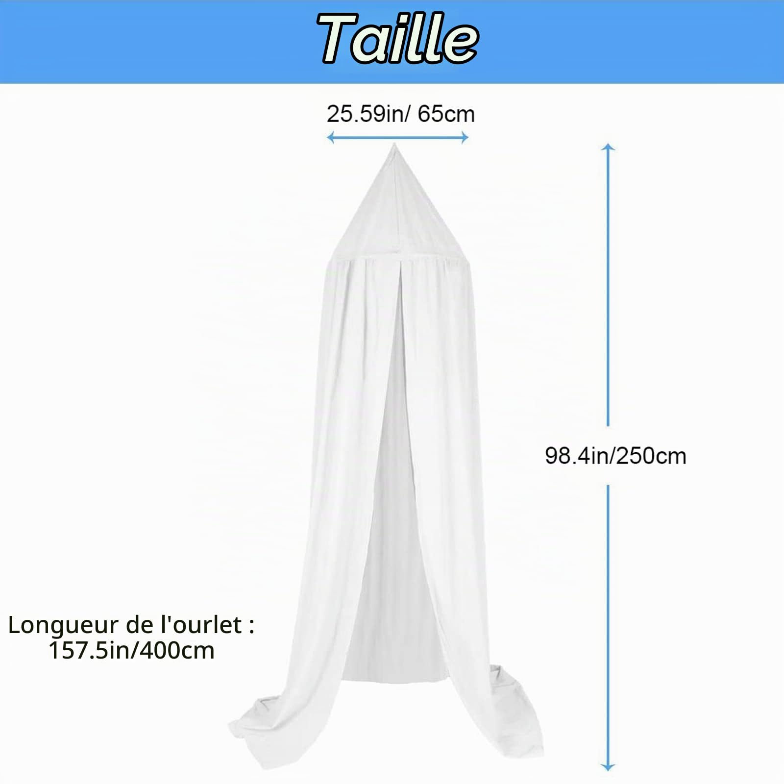 Koomuao Ciels de Lit pour Enfant, Baldaquin Lit Tente Gamins Dôme Maison de Jeux Moustiquaire Pour Lit Décoration de Chambre, Hauteur 250cm (Rose)
