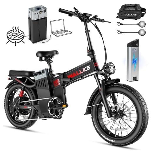 Wallke H9 Ultra Long Range Electric Bike for Adults 55Ah 2640Wh 180 Mile, 37MPH Fast Ebike 4000W, 2-in-1 Battery AC/DC Power Hub & AC/Solar-Charging, Torque Sensor, Air Suspension,20" Fat Tire E Bike