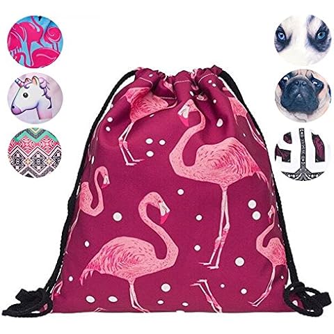 Schultertasche / Rucksack mit Kordelzug aus Nylon Cover