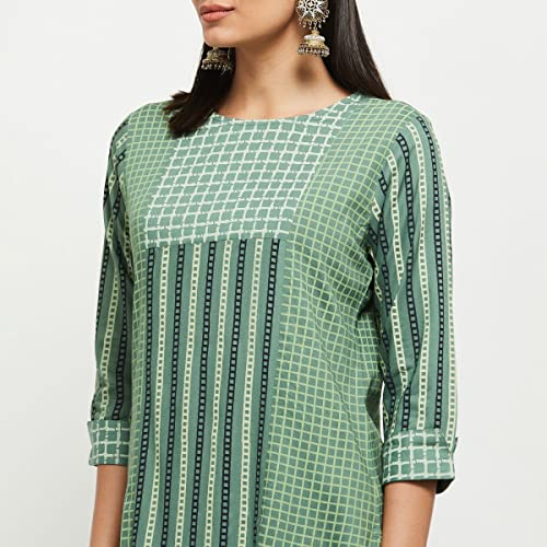 Image of Max Rayon Women's Checked Straight Kurta