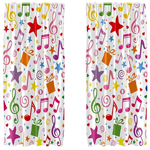 Cortinas para ventana de sala y dormitorio, juego de 2 paneles de 55x84'' con diseño exclusivo 2