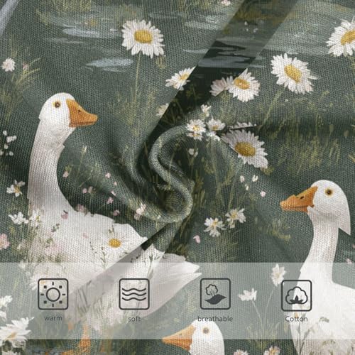 Wusikd Geese Girls' Underwear Cotton White Daisy Girls Briefs Soft Toddler Underwear 2T3