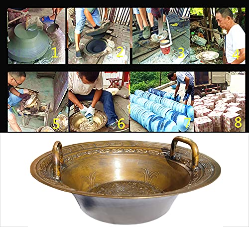 Handgemaakte waterbronschaal Klankschaal Magische schaal Resonantieschaal gemaakt van brons Fysisch experiment… - Image 7