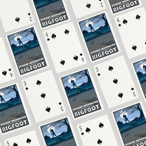 Lantern Press Spokane Washington Bigfoot Póker 52 cartas miniatura 4