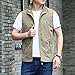 KIAYKL Men's Running Vest Outerwear Lightweight Sleeveless Photography Workwear Vest Running Stretch Waterproof Vests(Khaki US Large)