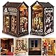 Book Nook Kit für Erwachsene: LUMYCE Holzpuzzle DIY Miniatur Haus 3D Puppenhaus - Buchstütze für Bücherregal Deko mit Led Licht Kreatives Geschenk für Leser