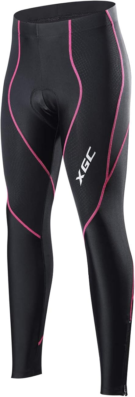 XGC Women's Long Cycling Pants Trousers Bike Pants Trousers Tights Legging with 4D Sponge Padded : Sports & Outdoors