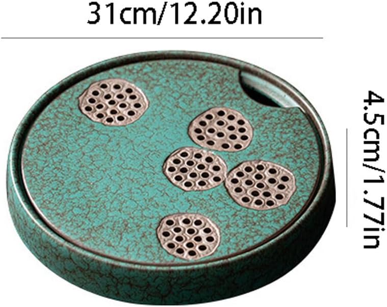 Tea Tray Creative Design Round Large Ceramic Dry Tea Tray Kung Fu Tea Set Pot Holder Tea Ceremony Tea Holder Tea Trays
