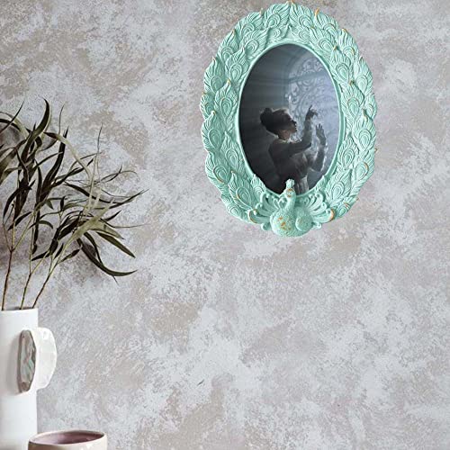 J.ehonace 5X7 Inch Oval Picture Frame Romantic Peacock Decoration Antique Green Photo Frame, Table Top And Wall Hanging, Gift Ideas For Home Decor, Wedding, Graduation, Or Milestone Photos #TOP4