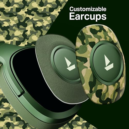 Image of Boat 2025 Launch Rockerz Plus 550 in Ear Bluetooth Headphones, Customizable Earcups, 100Hrs Playback, 50mm Drivers, Dual Pair, Bluetooth Headphones, Wireless Headphone with Mic (Green Militia)