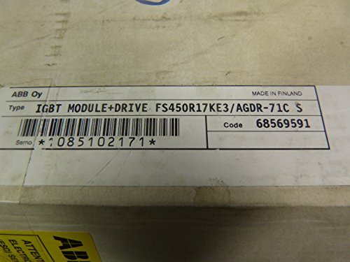 Close-up of product label on ABB FS450R17KE3/AGDR-71C packaging