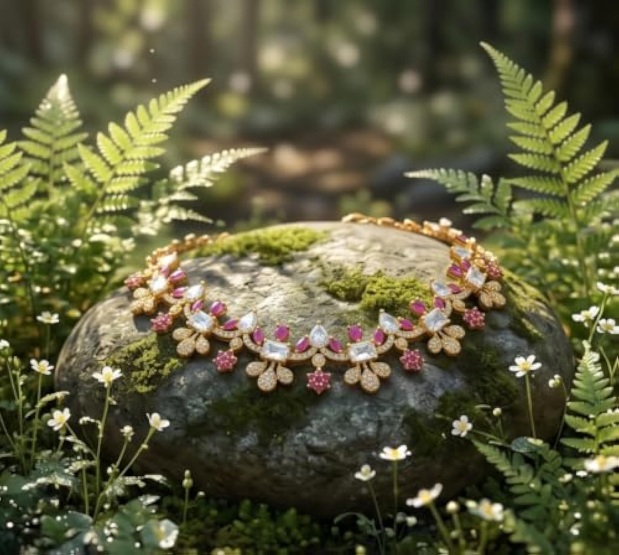 Women's Modern Ruby Statement Choker