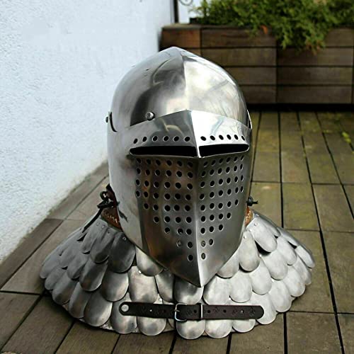 Moisés medieval de caballero en acero calibre 16 templado a mano 2