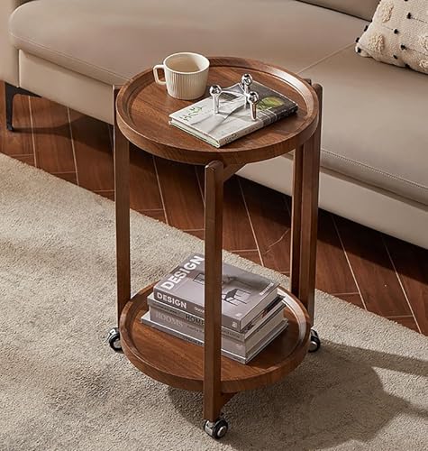 Table de nuit rustique en bois pour chambre et salon cosy