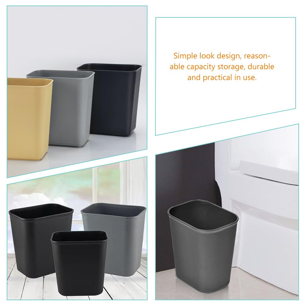 ULTECHNOVO Bote De Basura Rectangular De Plástico 2 Piezas 5L Contenedor De Desechos Para Cocina Oficina Hogar Sala De Estar Dormitorio