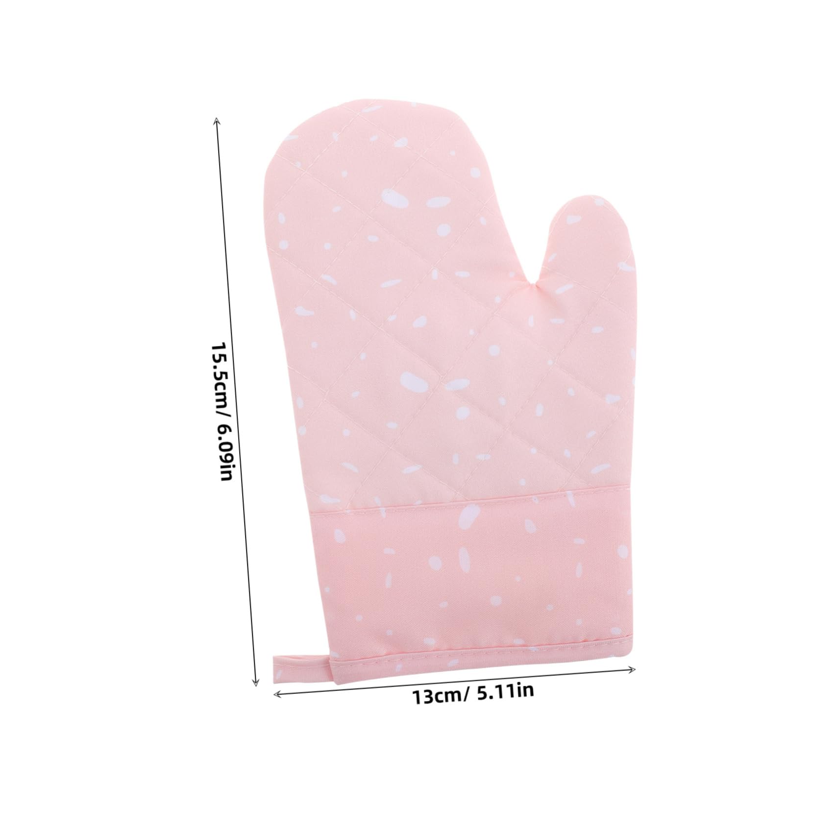SOLUSTRE Insulated Oven Mitts Microwave Gloves in Soft Pink Set of Resistant for Baking Cooking and BBQ Protection