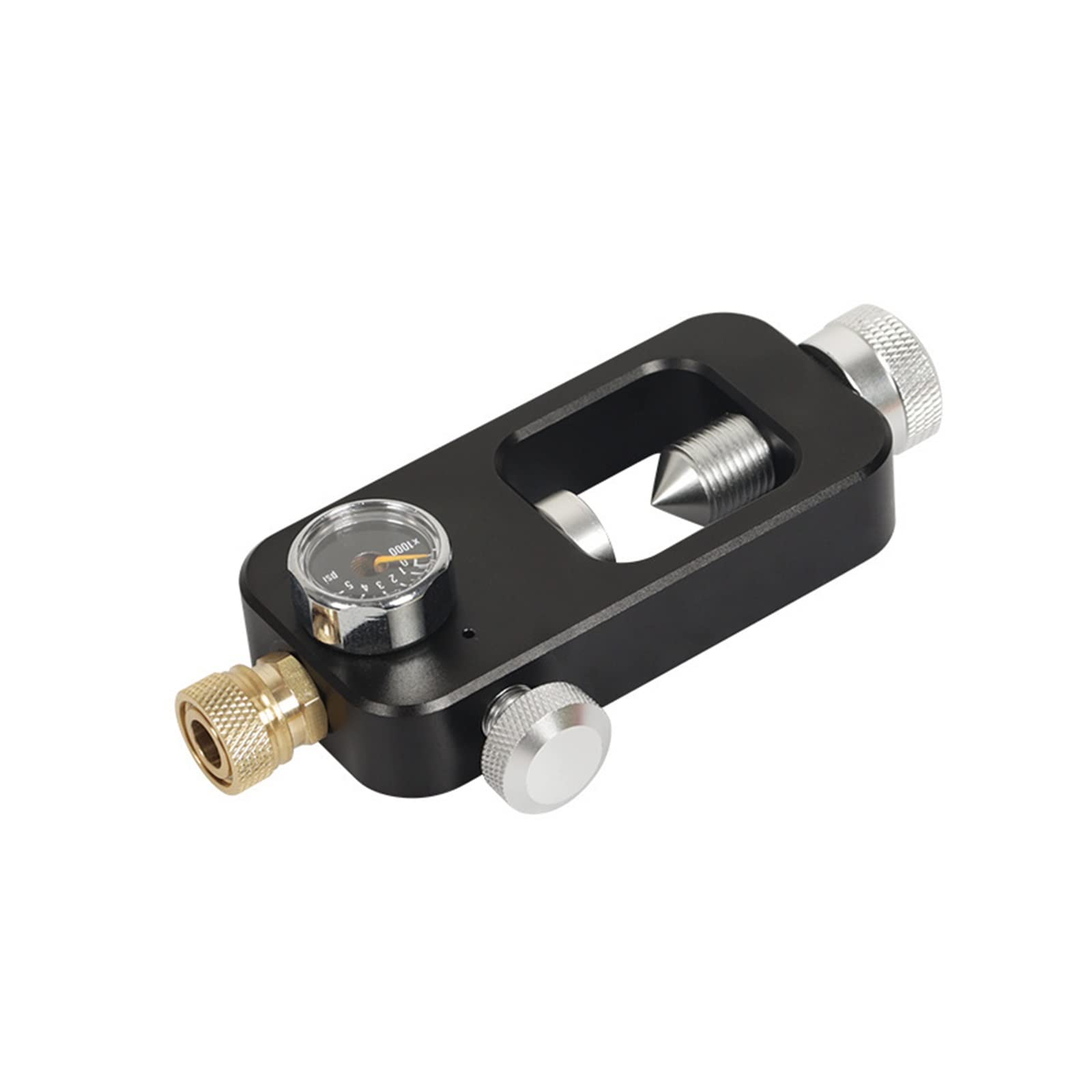 Sprzęt do nurkowania Mini Butla Z Tlenem Adapter Sprzęt Do Pływania Korzystanie z bezpieczniejszego(Black adapter (psi dial))