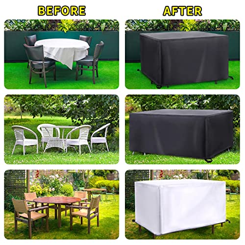 Housse salon de jardin 190x180x85cm bâche de protection imperméable table extérieure - 6
