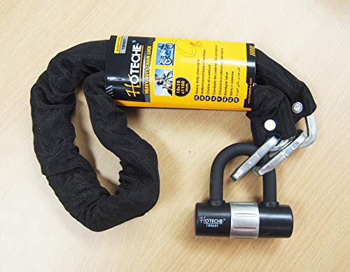 Hoteche DOES NOT APPLY 2 Pc 43In Heavy Duty Padlock Chain Motorcycle Bike Anti-Theft Security Alloy Steel thumb #1