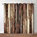 Jekeno Rustic Wooden Blackout Curtains Brown Wood Hardwood Floor Plank Board Door of Farmhouse Village Rural Lodge Retro Decor for Bedroom Living Room Grommet Window Drapes 2 Panel Set, 52"x84"