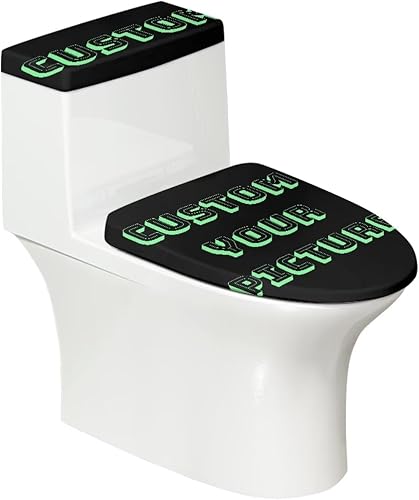 KUIFORTI Juego de 2 fundas para tapa de asiento de inodoro con diseño de girasoles, funda para tapa de tanque de inodoro, lavable a máquina, juego