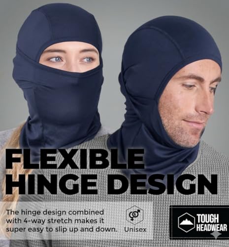 Image of Tough Headwear Balaclava Ski Mask - Breathable Face Mask for Men - Flexible Hinge Full Face Cover - Windproof Motorcycle Gear