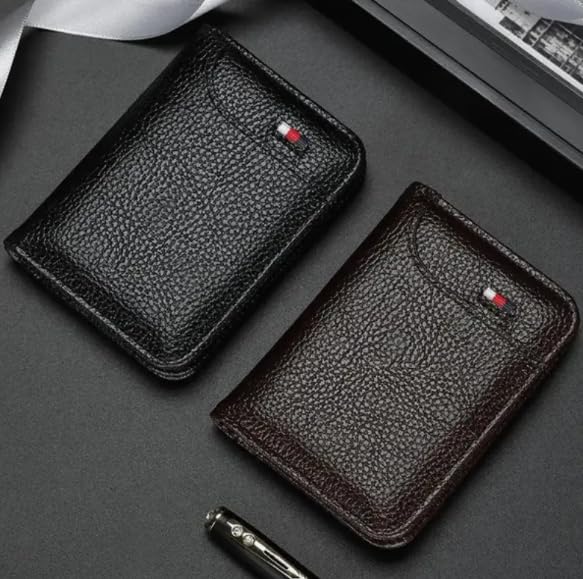 Wallet for Men, Men's Minimalism Faux Leather Credit Card Wallet, Men'S Fashion Soft Thin ID Card Holder, Slim Small Business Cards Cases Holder (Coffee)3