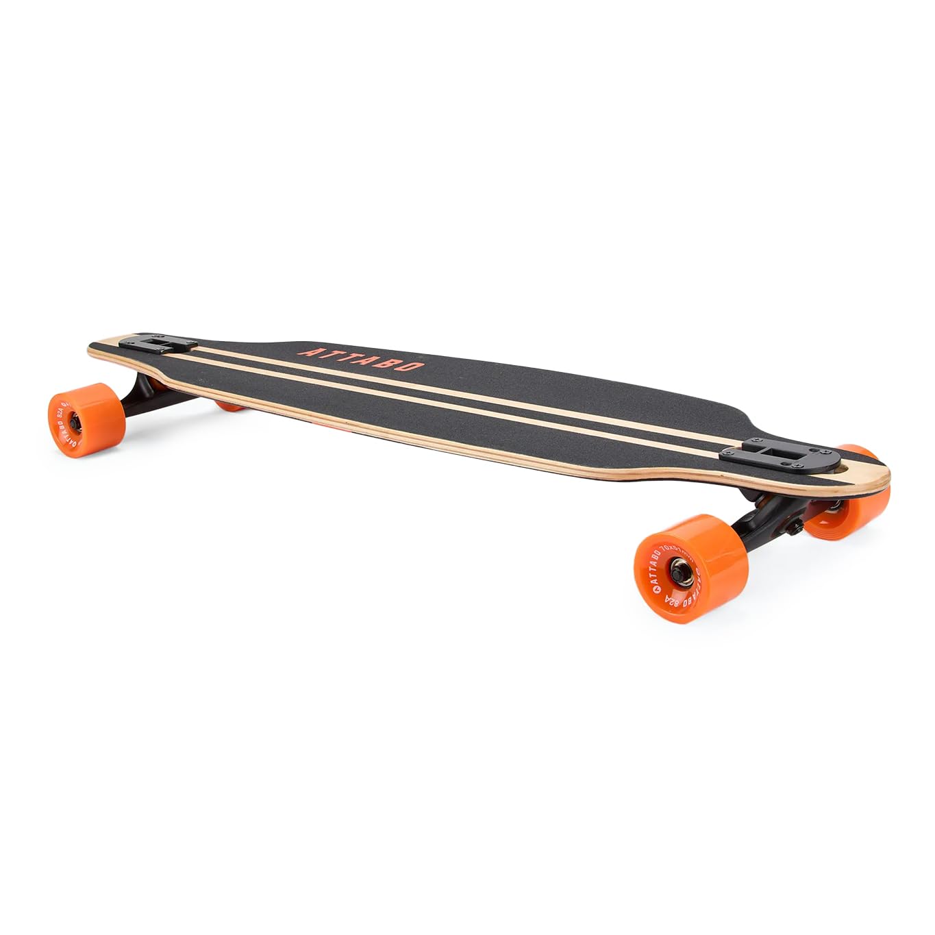 ATTABO Flowrider Longboard Skateboard – Tabla de Arce 38", Rodamientos ABEC-7, Cruiser Urbano para Principiantes y Expertos, Carga 100kg – Negro