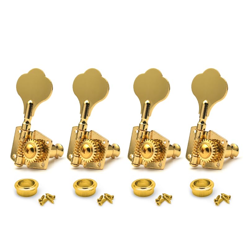 MAXCHEER Guitar Bass Tuners Bass Guitar Tuning Keys,Ratio Headstock Sealed Machine Head Replacement for Electric Jazz Bass or Precision Instruments