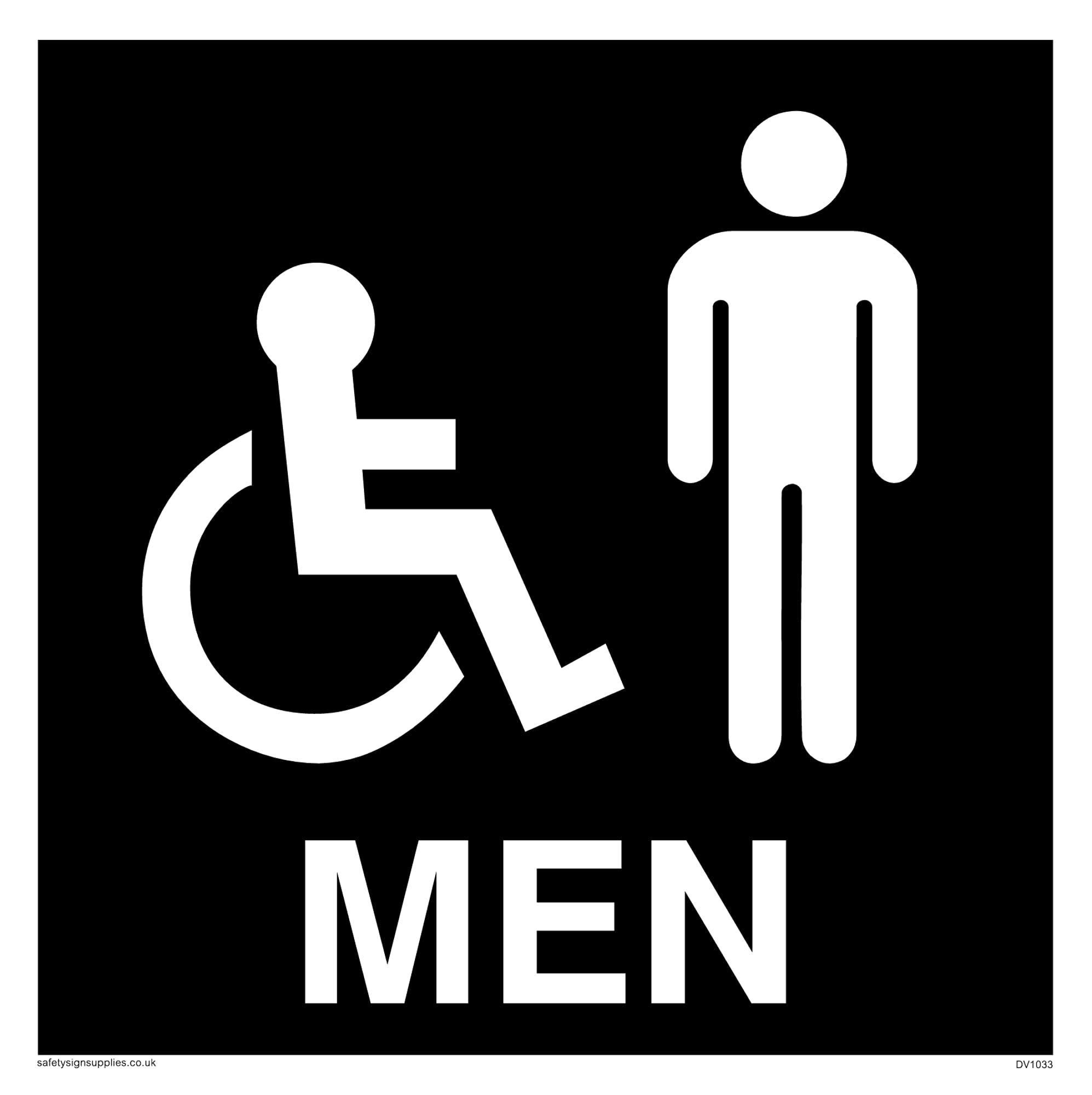 Pack of five - Men Sign - 150x150mm - S15