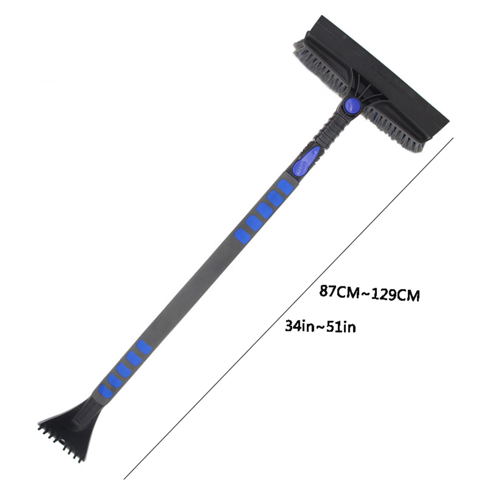 Brosse à Neige grattoir à Glace Pelle à Neige 51 Pouces Brosse à Neige de Voiture Extensible avec grattoir en Caoutchouc et grattoir à Glace, Pas de Rayures, Outil de Balai de déneigement