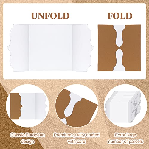 8 Pcs Trifold Poster Board 12 X 22 Inch Trifold Display Presentation Board Display Boards Poster Board Trifold For Photo Exhibition (White) #TOP4