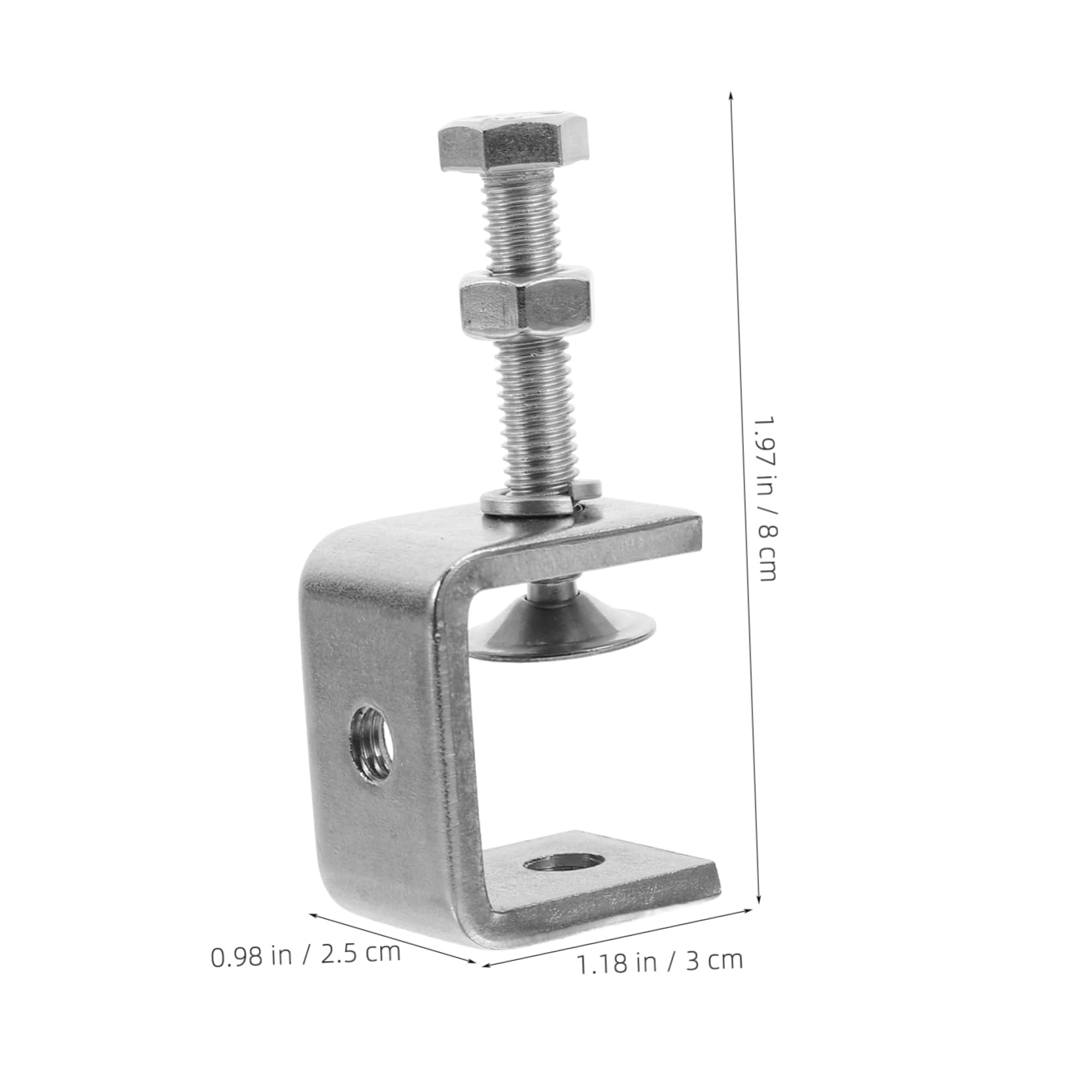 OUNONA Stainless Steel Clamps Inch Wide Jaw Opening Heavy Duty Screw Clamps for Woodworking Mounting