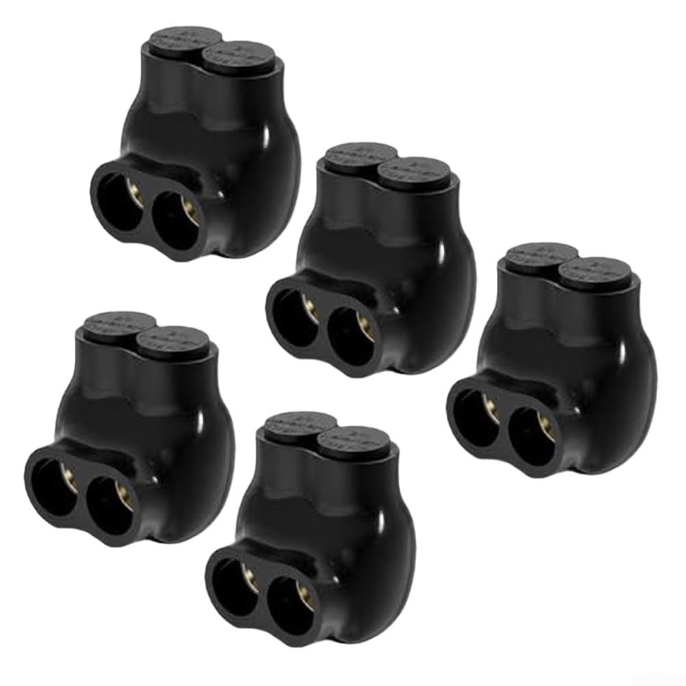 Kabelmuffe 2/0-6 AWG mit Oxidhemmer Vorgefüllt | 5-teiliges Set, 2/0 bis 6 AWG, kompatibel mit Al/Cu, sichere Verbindung, für ideal für Verteiler
