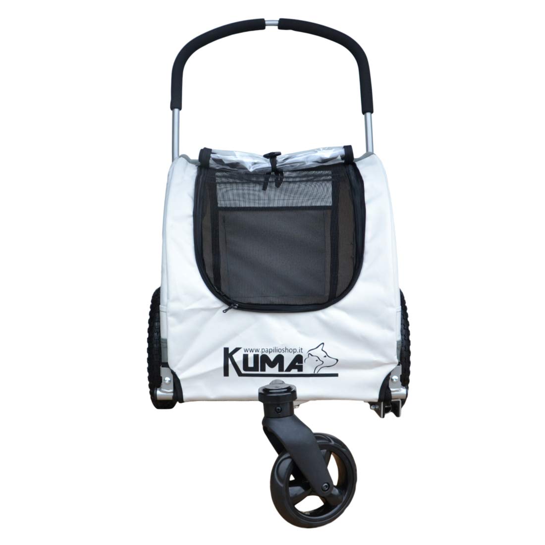 PAPILIOSHOP KUMA: Rimorchio Multifunzionale per Bici e Passeggino - Trasporto Sicuro di Cani, Gatti e Animali Domestici, Ideale per Escursioni, Campeggio e Attività All'Aperto
