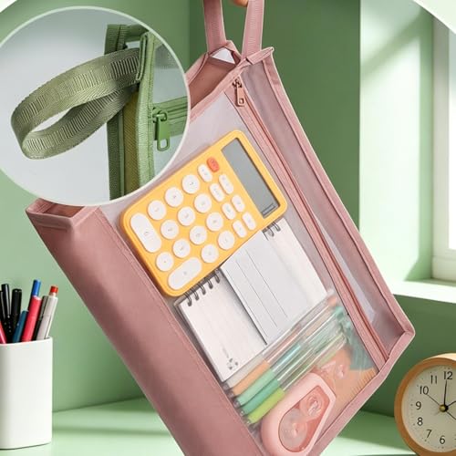 Bolsas de malla con cremallera A4 transparentes de doble capa para documentos 4