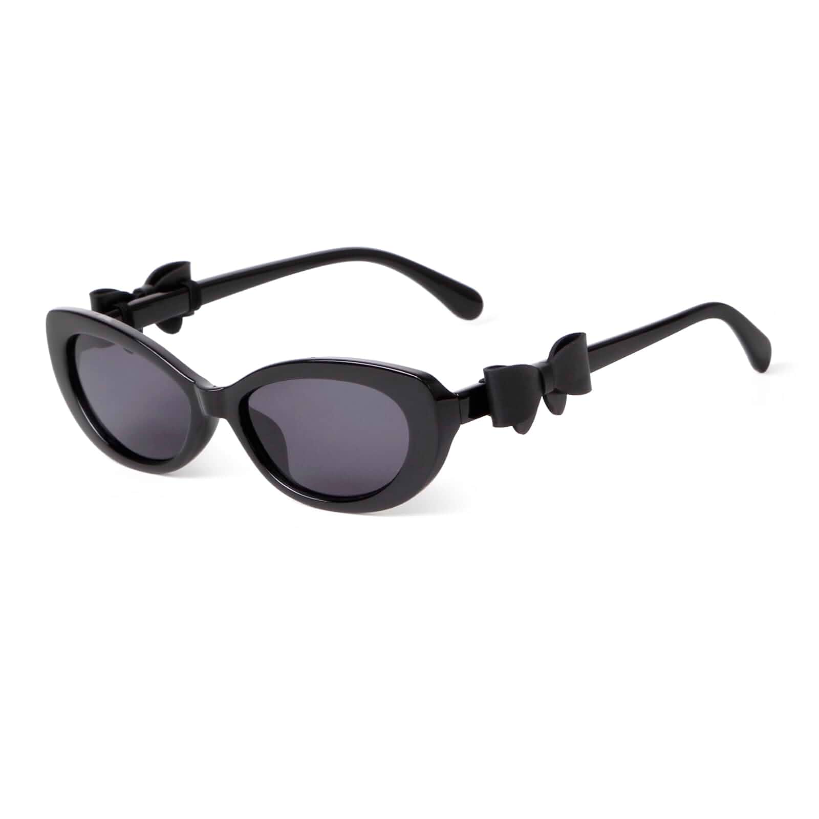90s Retro Small Cat Eye Sunglasses for Women,Cute Vintage Sunnies Gorgeous Bow Accent, Cute Fashion Shades, Skinny Lightweight Narrow Frame, for Raves, Festivals, Driving,Daily Causal Outfits