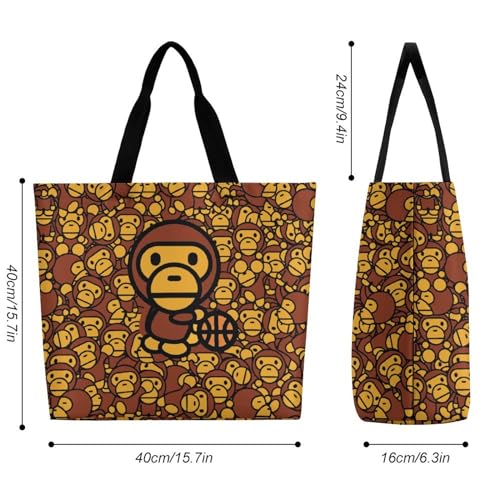 Bolso casual Colorful Camouflage 3D Baby Monkey grande para mujer miniatura 2