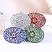 Beaguful Women's Evening Bags Sparkly Rhinestone Clutch Purses Luxury Handbags Oval Pink