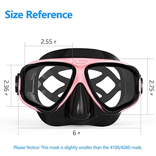 Copozz Youth Scuba Mask, Low Volume No Fogging Snorkeling Scuba Dive Glasses, Seal Free Diving Tempered Glass Mask Goggles, Swimming Scuba Dive Snorkeling Swim Mask Diving Goggles Mask For Men Women #TOP1