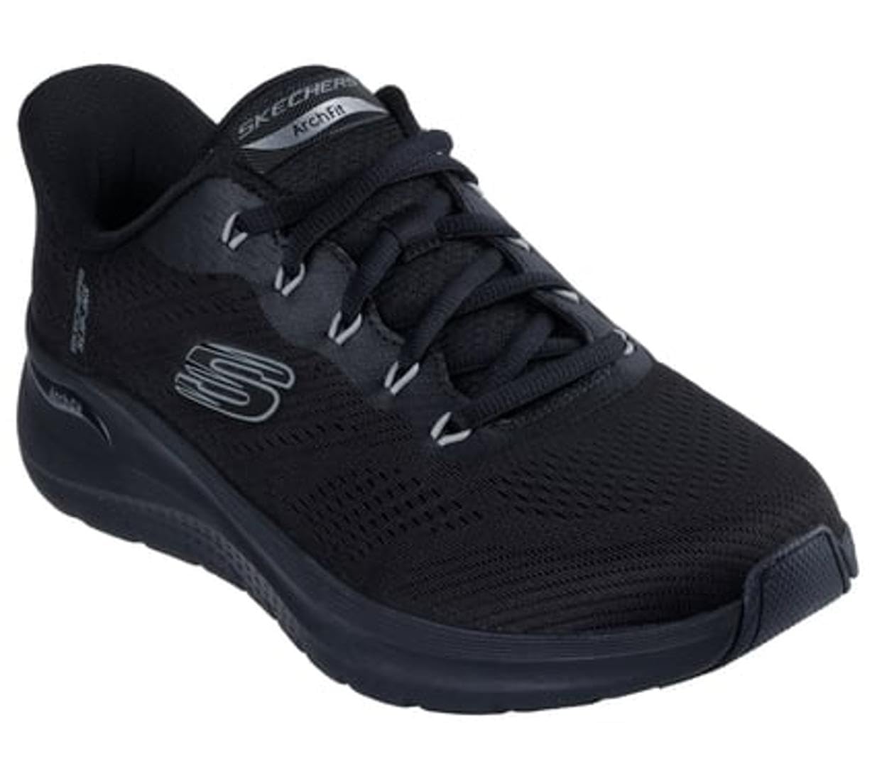 Skechers (, 8 (Adults')) Arch Fit 2.0 Lestur Textile Men's Trainers Black