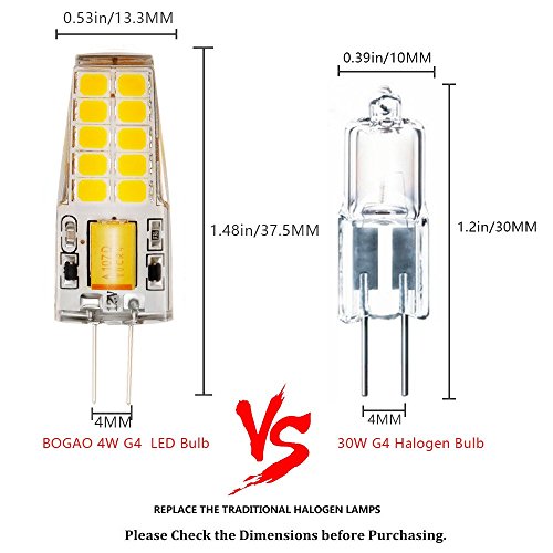 Bogao, lampadine di cristallo a LED, G4, 20 SMD