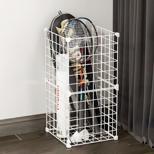 Expositor de raquetas de bádminton de doble cara resistente para estadios 6