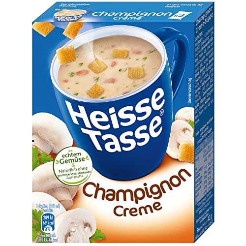Erasco Heisse Tasse Champignon Creme Suppe 1er Pack (3 Beutel a 14g) + usy Block – Bild 3