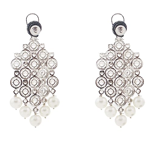 Auraa Trends Rhodium Plated American Diamond Zircon Earring Set For women and girls AT-601 - Image 3