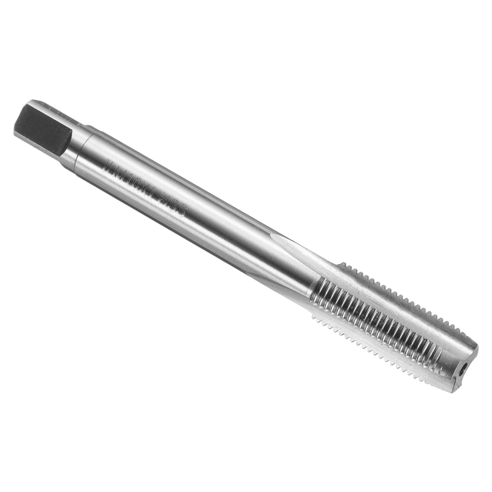 sourcing map Hand Plug Tap M10 x 1 H2 Metric Thread Plug Style Taps Straight Flute Screw Tapping Threading Tool 9CrSi Alloy Tool Steel