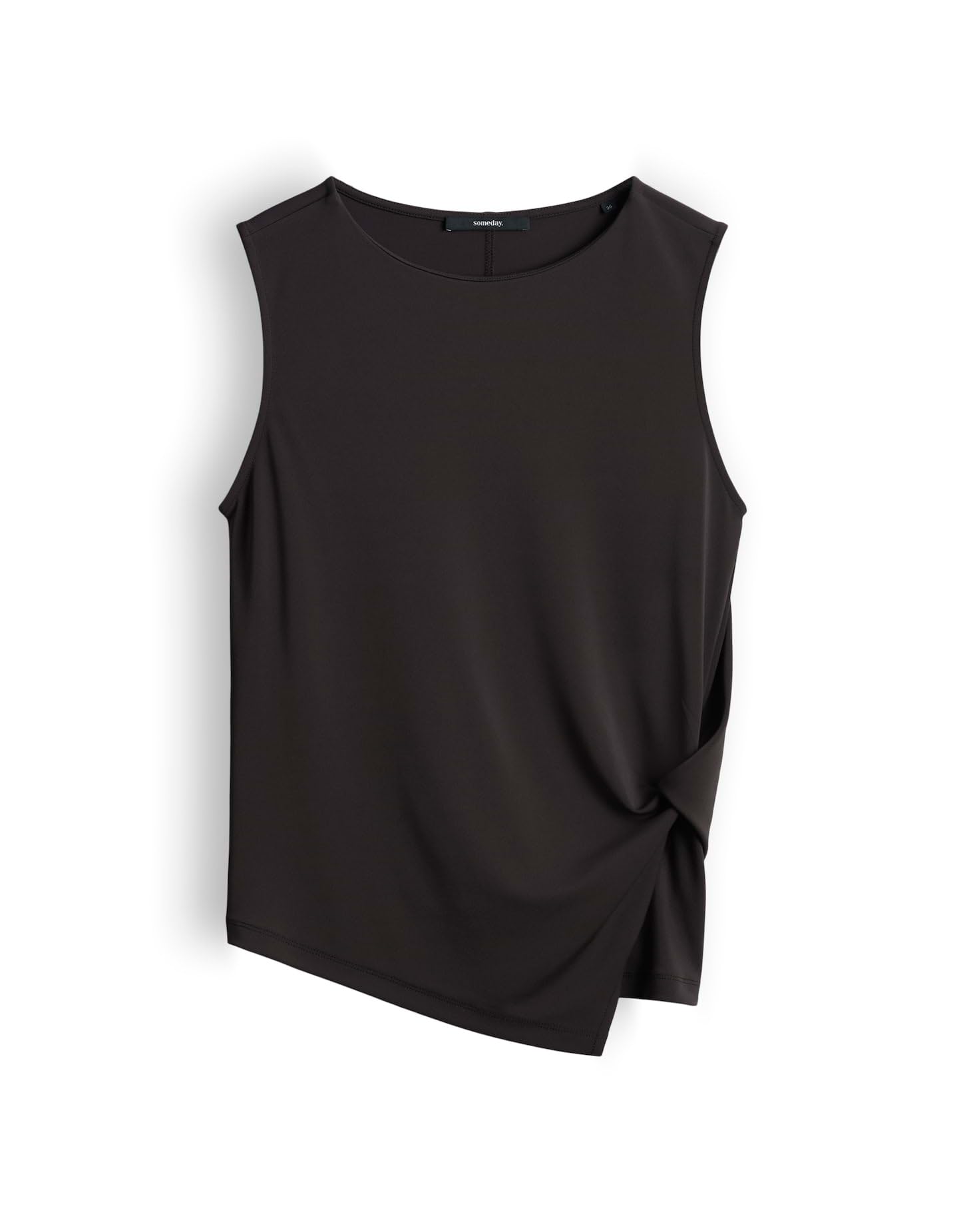 someday Damen Top | Jerseytop mit Knotendetail Slim Fit
