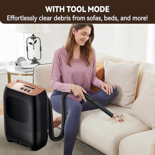 Adtzpc Touchless Vacuum Automatic Dustpan, 7L Electric Vacuum Cleaner with 5-Layer HEPA + 4-Layer Pre-Filter and 3 Smart Modes, Floor Mode and Tool Mode Switchable, for Sweeping Salon Pet Hair - 1