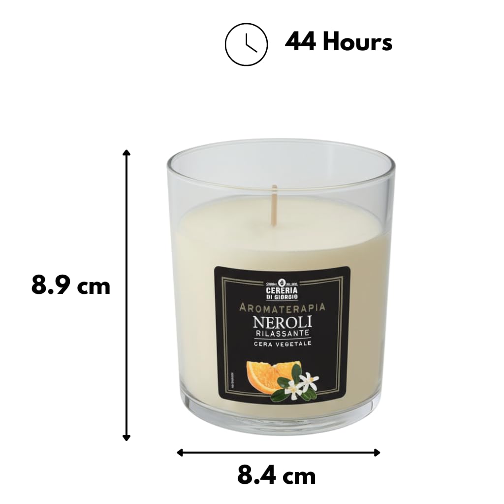 Vela Aromática De Cera Vegetal Bergamota – Estimulante (44h) – Fabricada En Italia – Cereria Di Giorgio