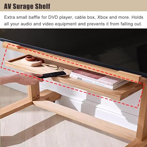 Soporte móvil para TV de madera con ruedas para TVs de 55 pulgadas miniatura 6